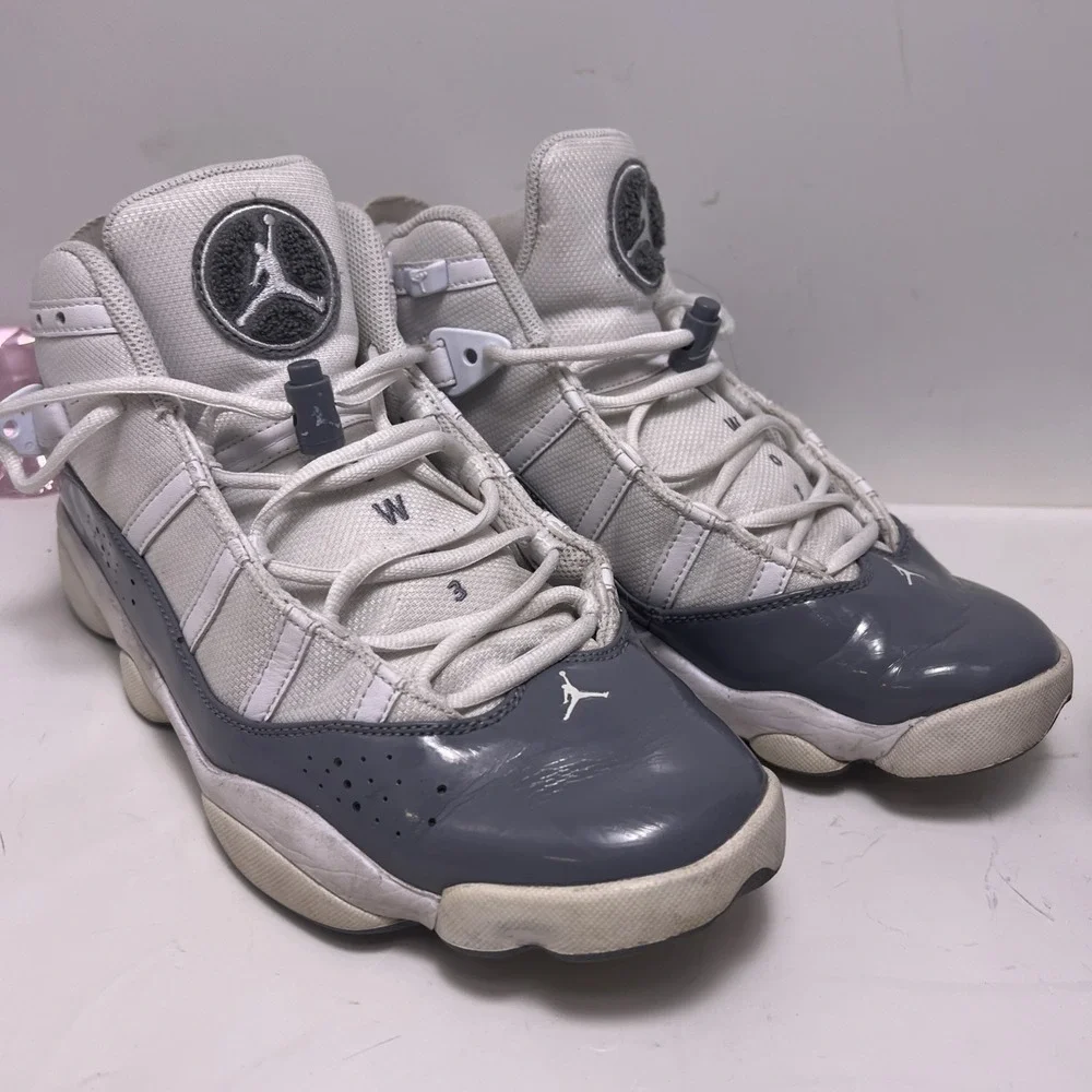 Nike Air Jordan 6 Rings White Cool Grey Men's Size 10.5 322992-121